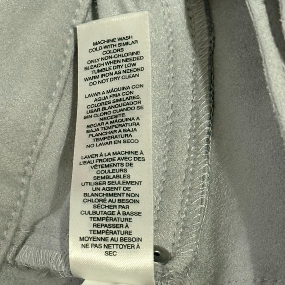 Chico's Faux Suede Stretch Slim Leg Pants Women's 3 US 16 Chic Beach Gray - Picture 5 of 9